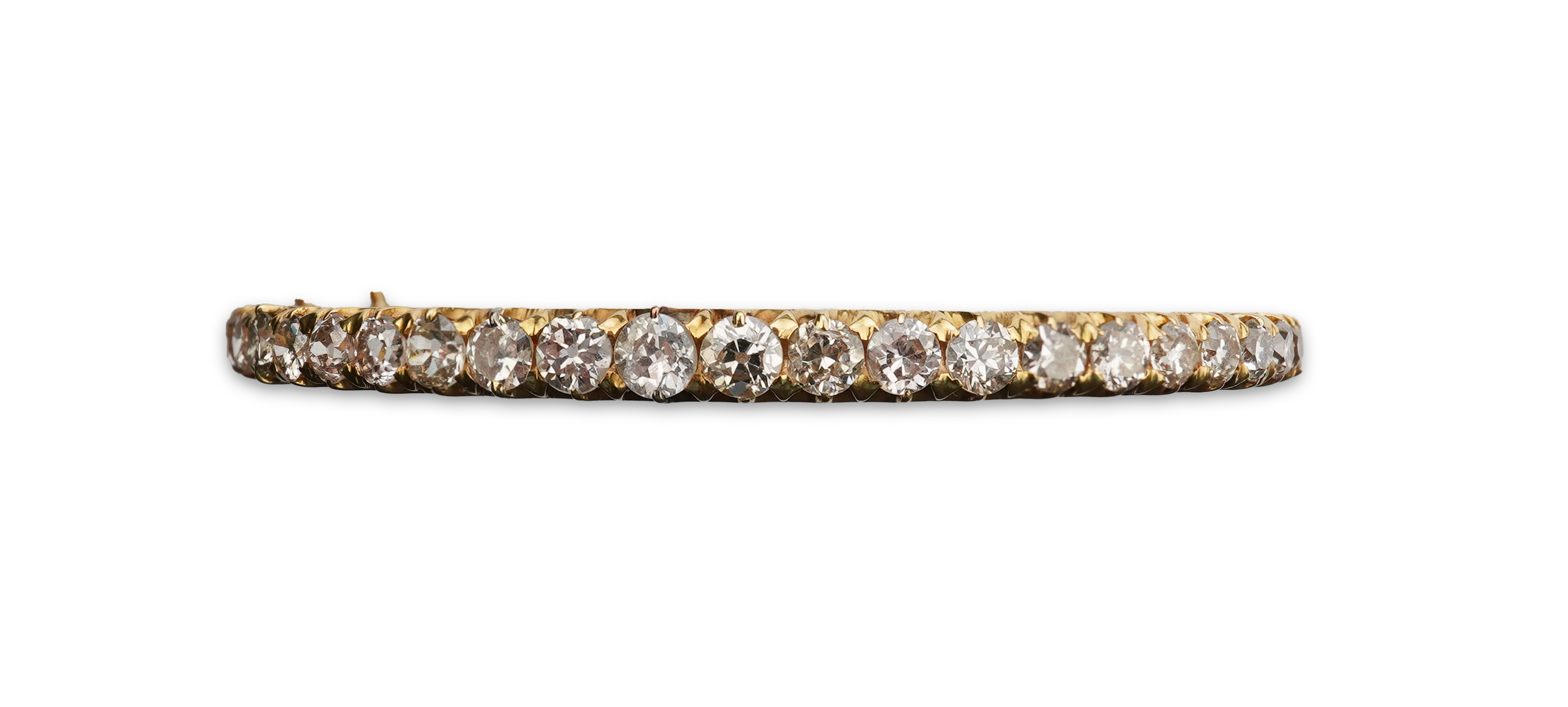 An attractive Victorian diamond bangle, late 19th century